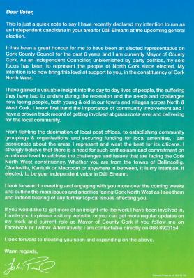 Election Leaflet back