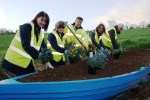 Tidy Towns members, Karolyne Dineen, Mairead O Buachalla, Henry Delaney, Martha and John McCaffery busily replanting the boat in preparation of the upcoming Coachford Angling Festival which begins this weekend. 